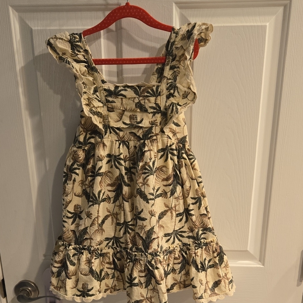 Tommy Bahama Black and Cream Sundress Sleeveless Square Neck